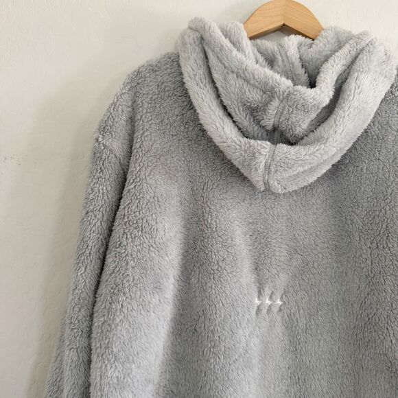 NWT Seek Discomfort Grey Sherpa Hoodie Unisex Size M - Picture 7 of 11
